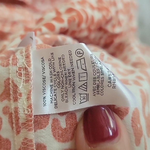 Loft XSmall Rust and Cream Leopard Print Dress - Picture 5 of 6